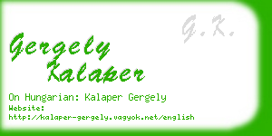 gergely kalaper business card